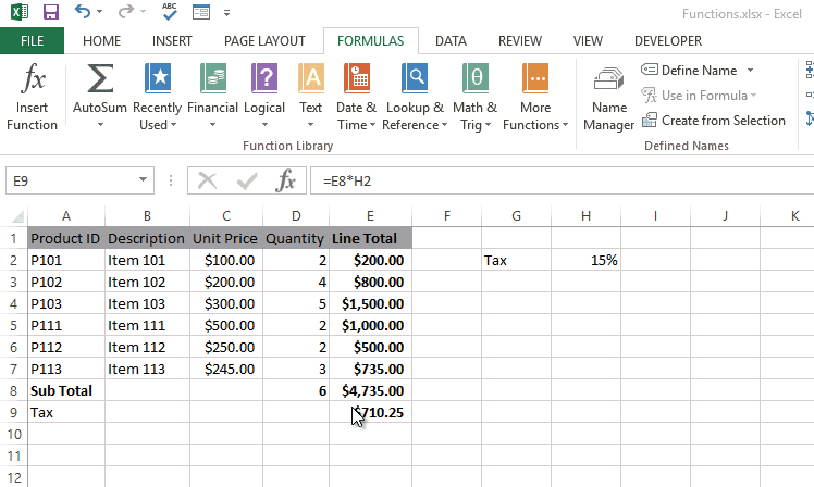 Microsoft Excel tips - Apply named range to existing formula