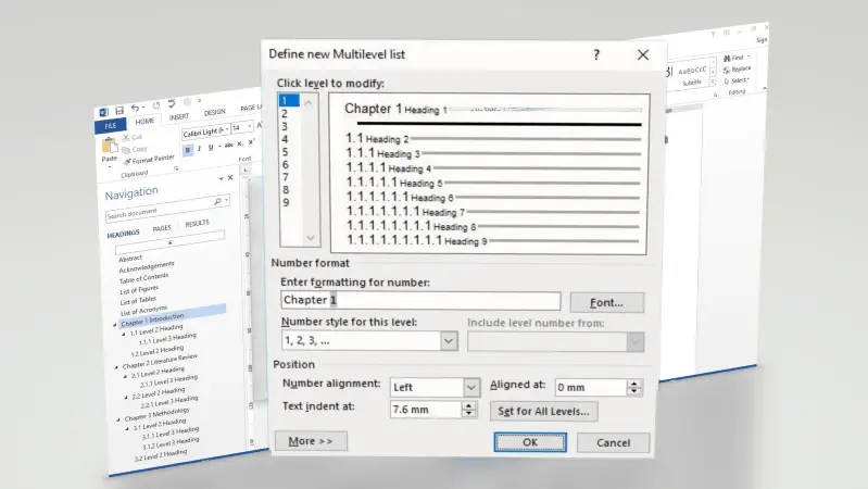 Adding Chapter Number, Custom Prefix to MS Word Headings