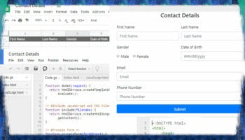 How to Create Data Entry Form with Google HTML Service and Submit Data to Google Sheets