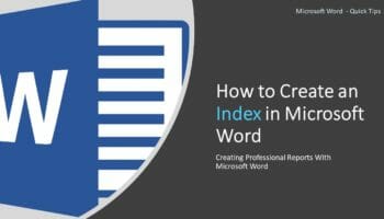 How to Create an Index in Microsoft Word