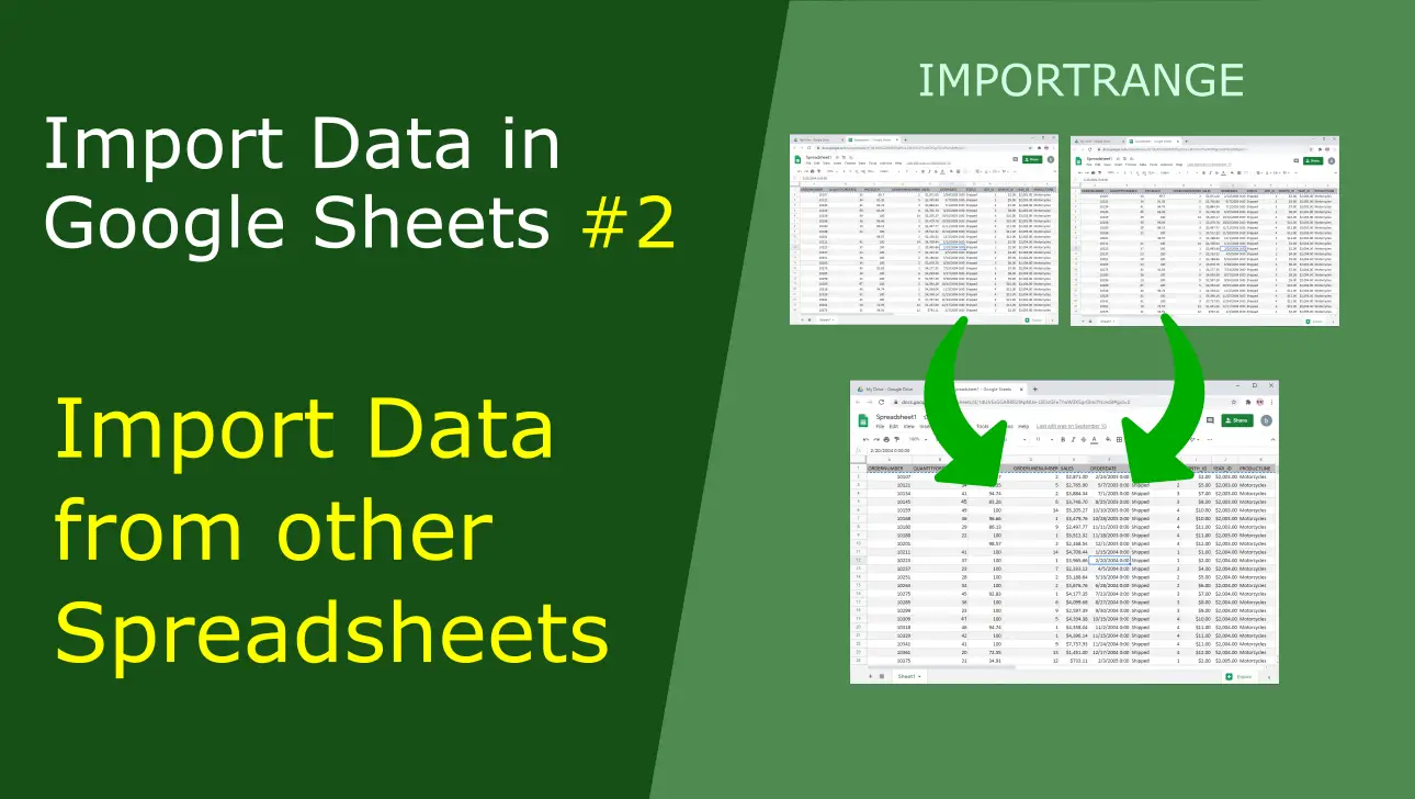 import data from one Google Sheet to another