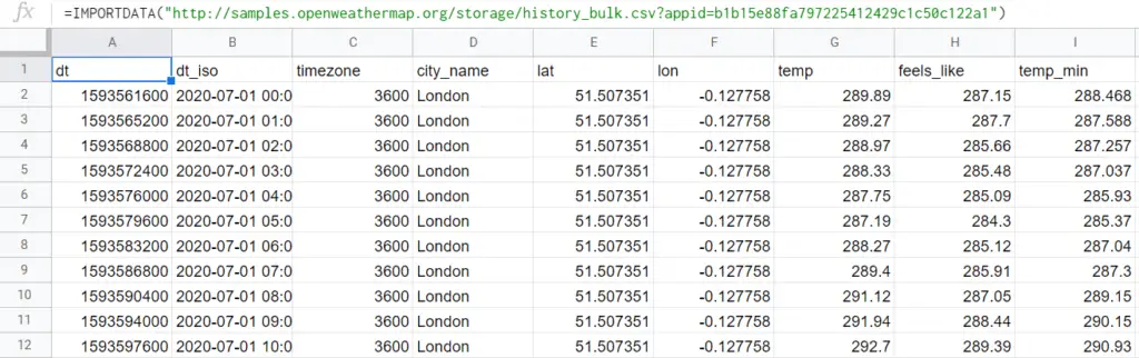 Importing CSV into Google Sheets