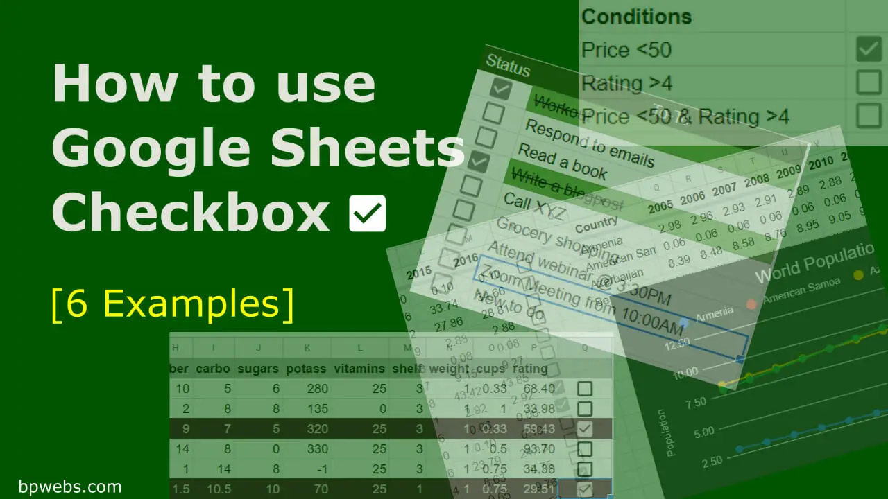 How to use Google Sheets Checkbox - 6 Examples