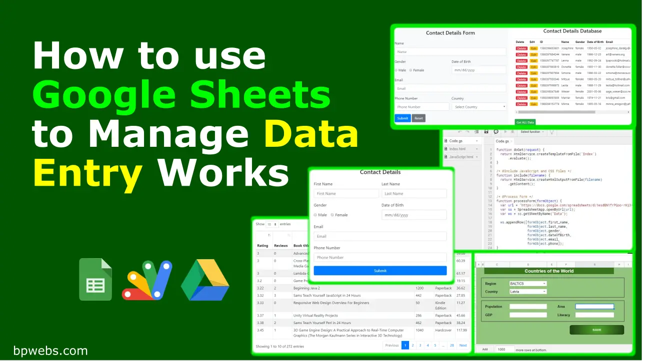 How to use Google Sheets to Manage Data Entry Works