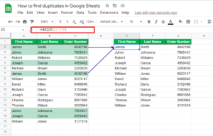 How to find duplicates in Google Sheets | bpwebs.com