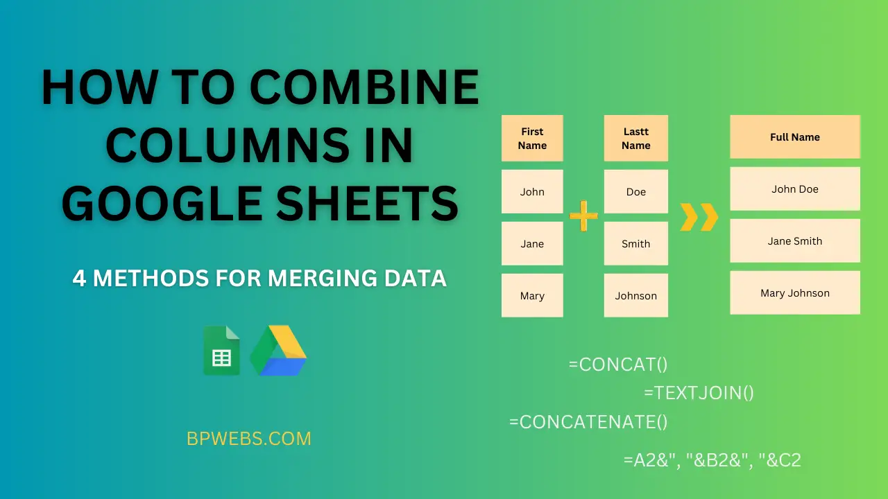 How to Combine First and Last Name in Google Sheets