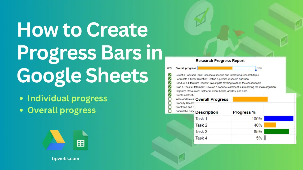 How to Create Progress Bars in Google Sheets