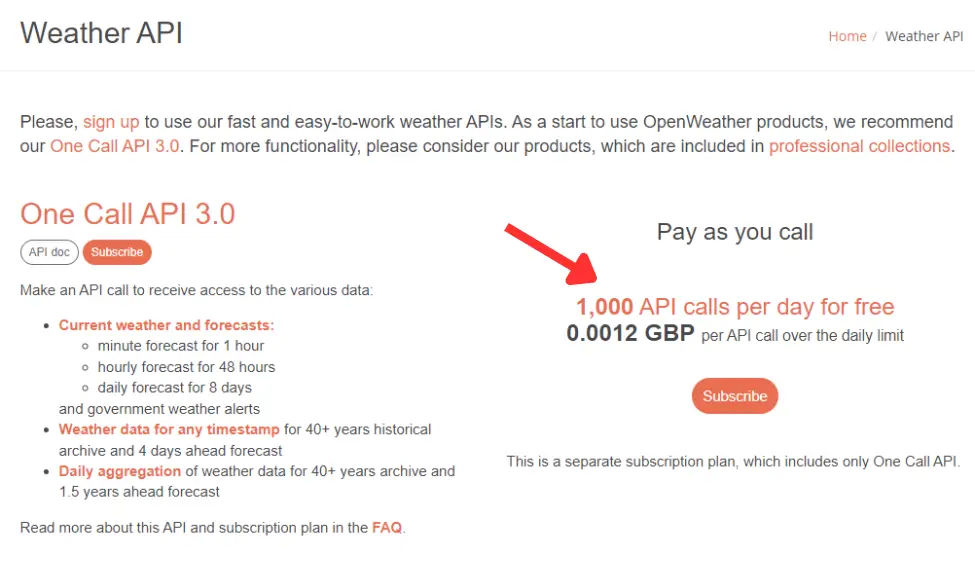 Subscribe to One call api 3. Google Sheets Weather Dashboard