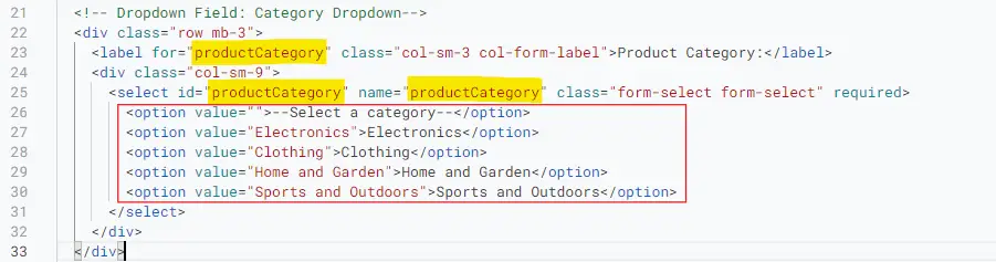How to Create HTML Data Entry Forms in Google Sheets 7 How to Create HTML Data Entry Forms in Google Sheets Change Dropdown Lists