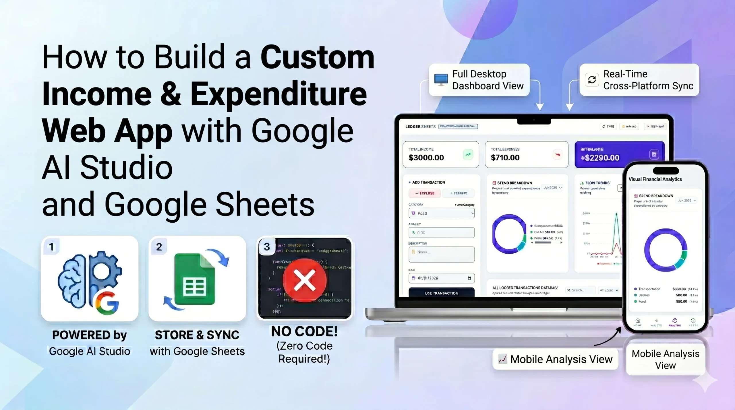 How to Build a Custom Income & Expenditure Web App with Google AI Studio and Google Sheets (Zero Code Required!) 1 How to Build a Custom Income Expenditure Web App with Google AI Studio and Google Sheets scaled